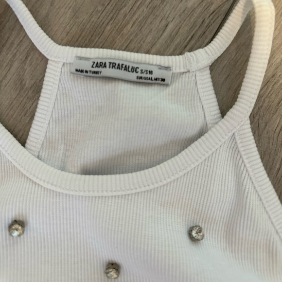 Zara cropped rhinestone tank top - Picture 2 of 3